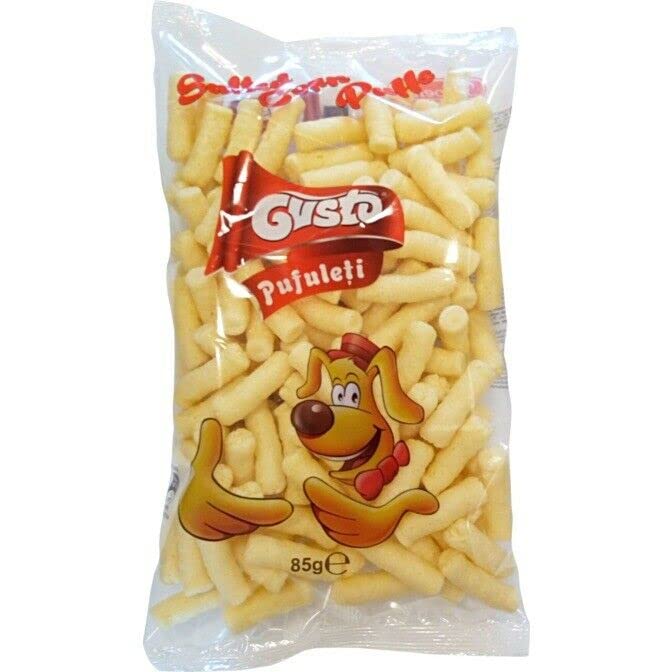 GUSTO SALTED CORN PUFFS 18 BAGS x 85GR