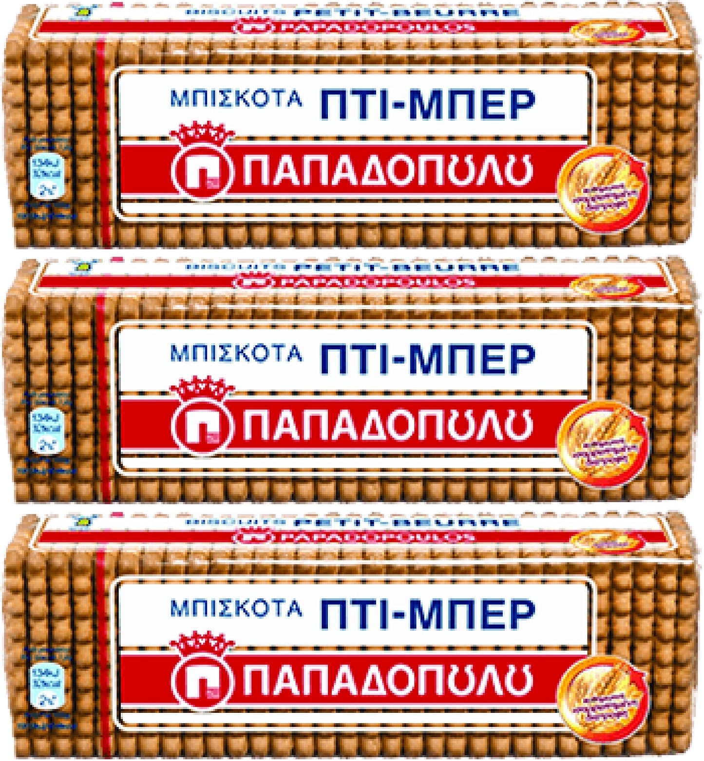 PAPADOPOULOS PETIT-BEURRE 3PK X 2 PACKS
