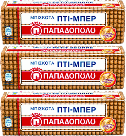 PAPADOPOULOS PETIT-BEURRE 3PK X 2 PACKS